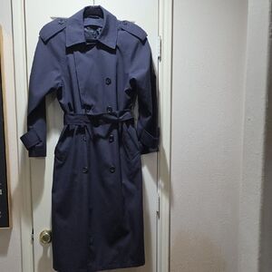 Men's Navy Double-Breasted Trench Coat